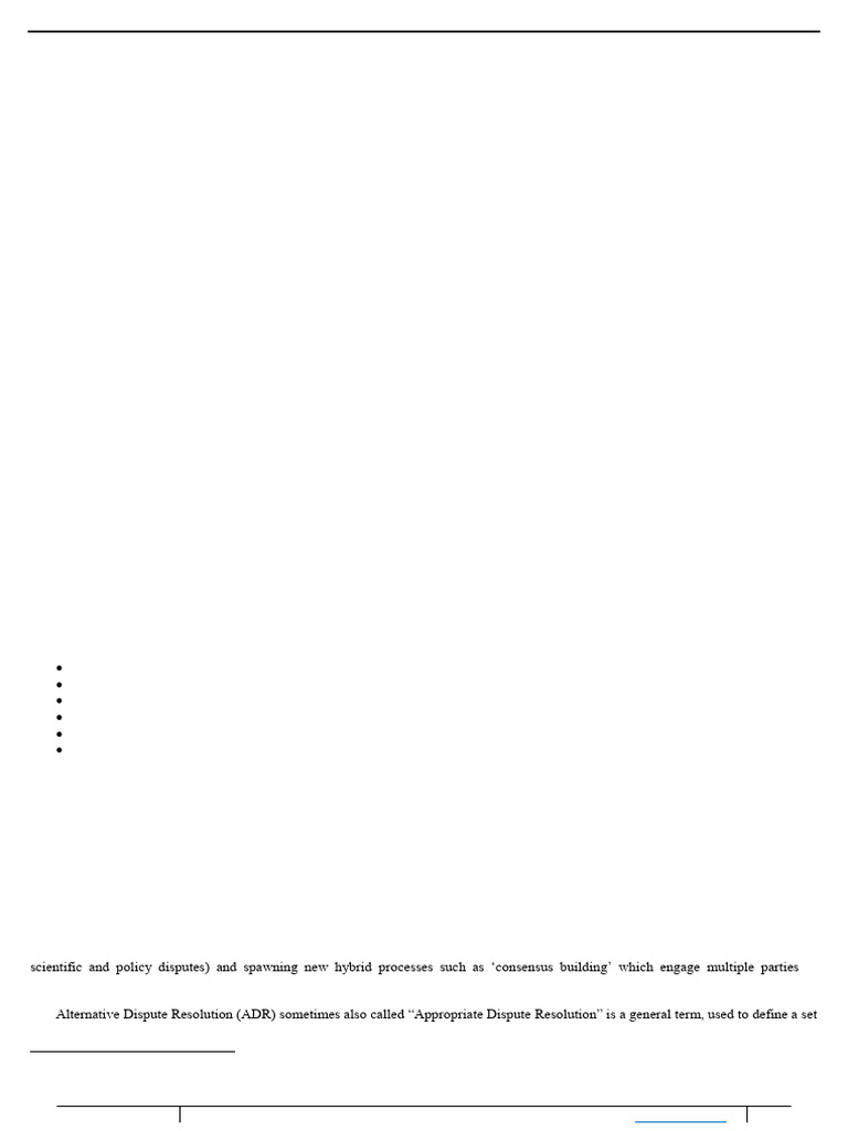 Overview of Alternative Dispute Resolution | PDF | Alternative Dispute ...