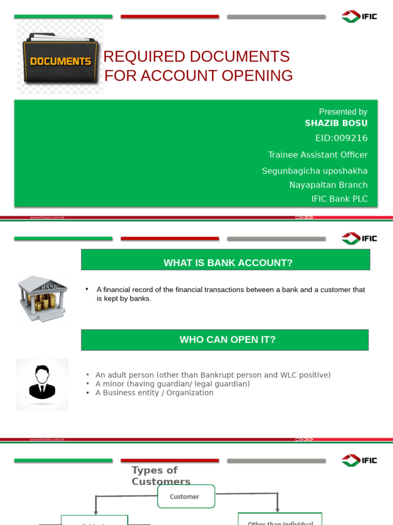 Required Documents for Bank Account Opening | PDF | Government And ...