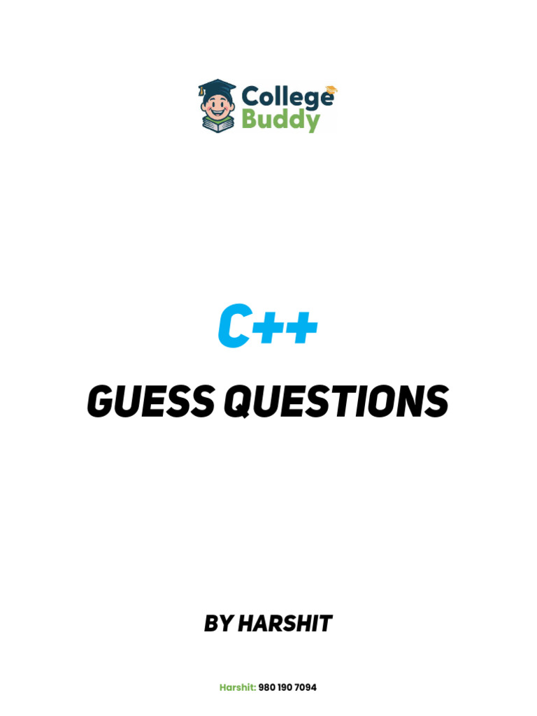 C++ Master Question | PDF | C++ | Object Oriented Programming