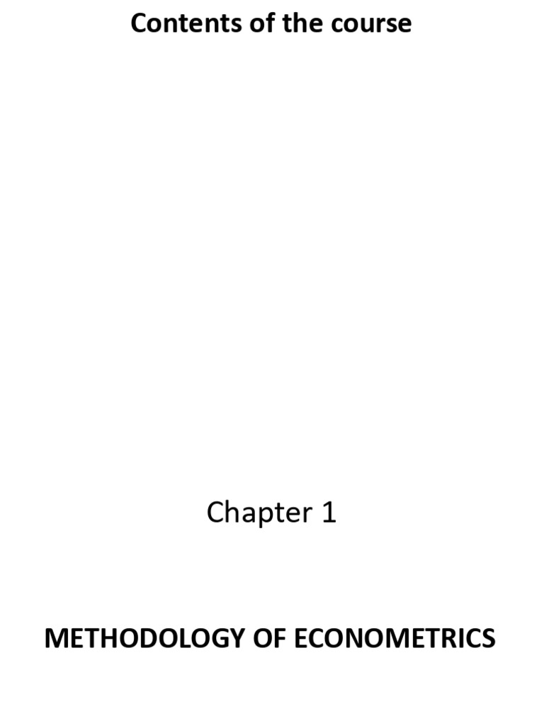 Introduction to Econometrics Course | PDF | Econometrics | Ordinary ...