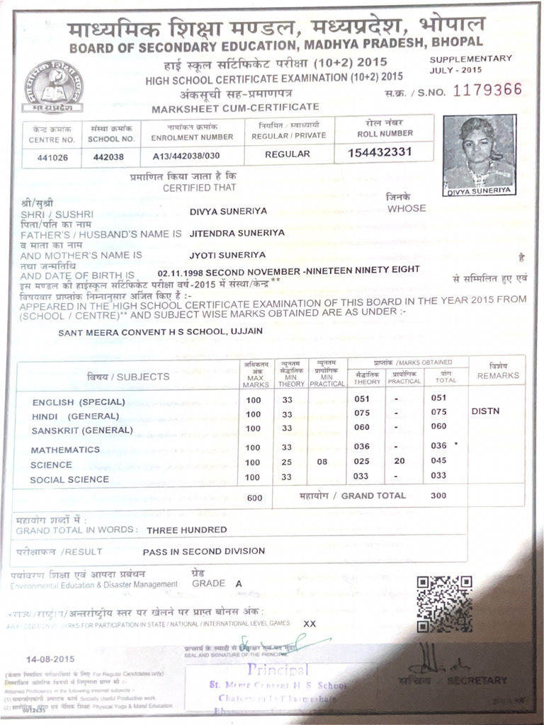 Personal Documents Divya | PDF
