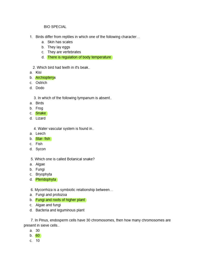 Biology Quiz: Key Concepts and Questions | PDF | Dna | Luteinizing Hormone