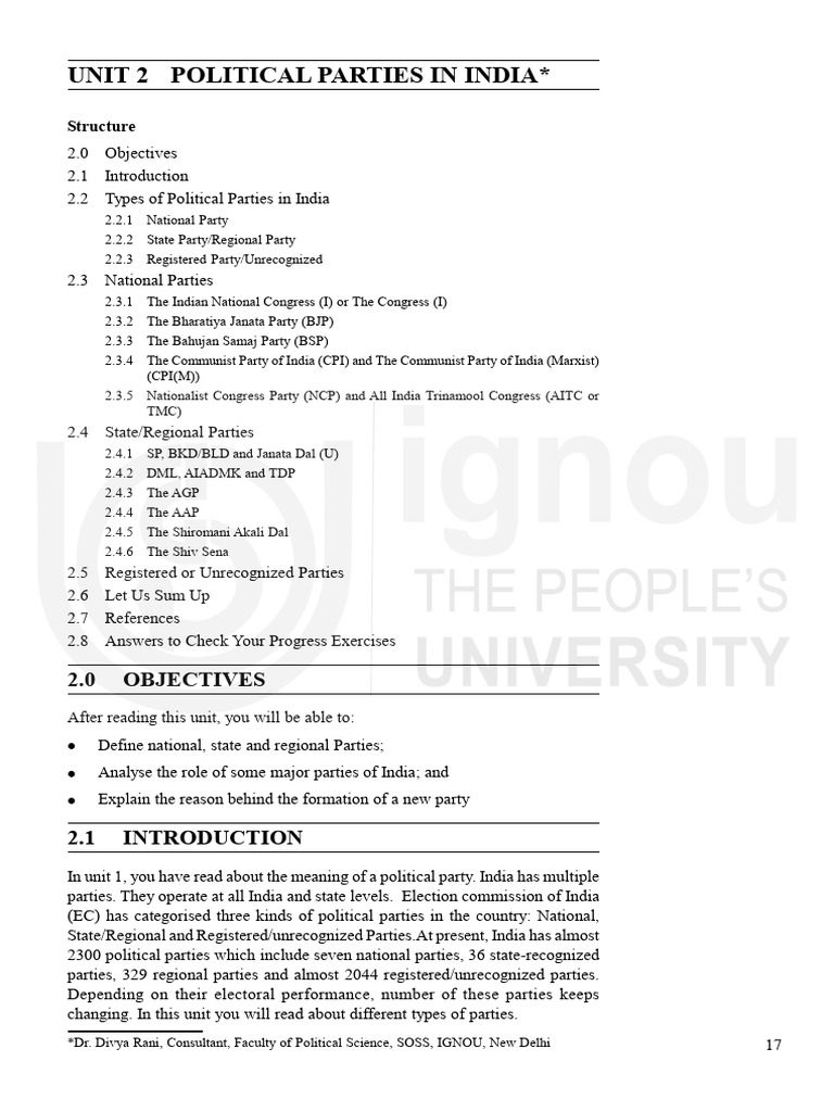 Political Parties in India Explained | PDF | Political Parties ...