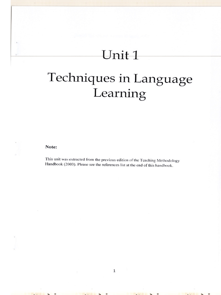 Language Learning Techniques Overview | PDF | Learning | Question