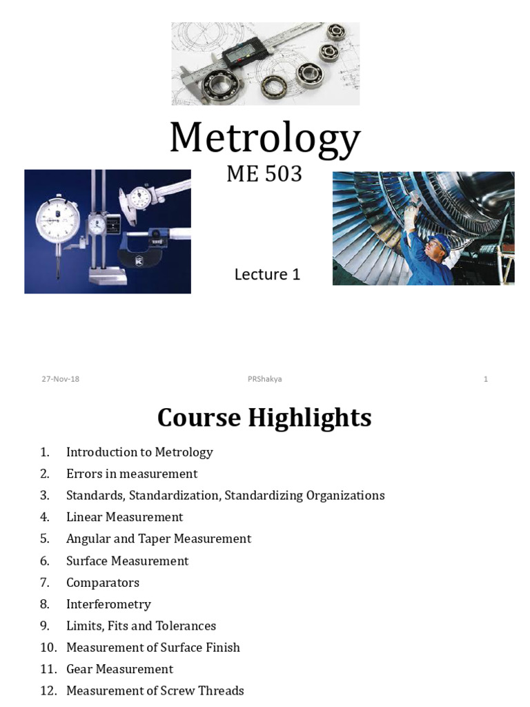 Metrology CH1_PRS | PDF | Accuracy And Precision | Metrology