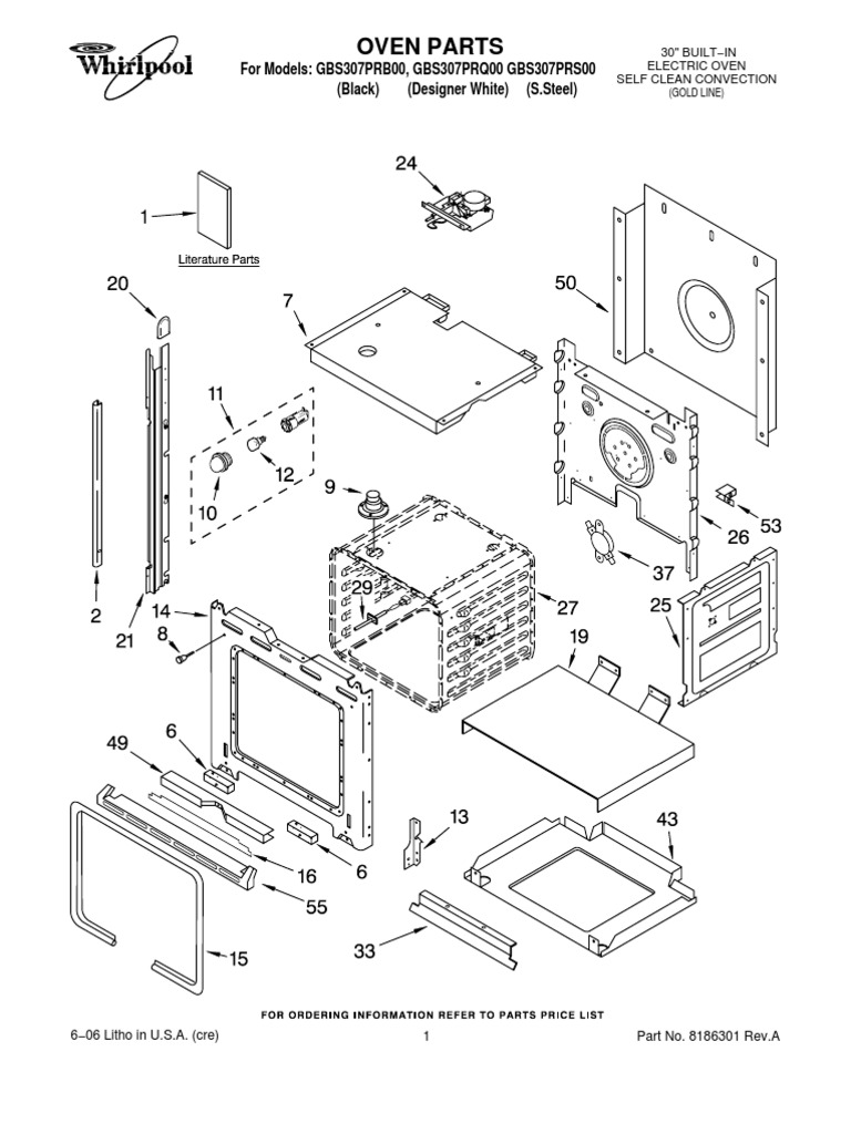 Whirlpool Oven Parts Overview | PDF | Technology & Engineering