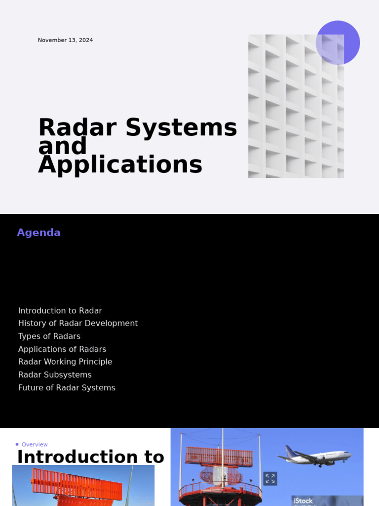 Radar System Applications Overview | PDF | Radar | Transmitter