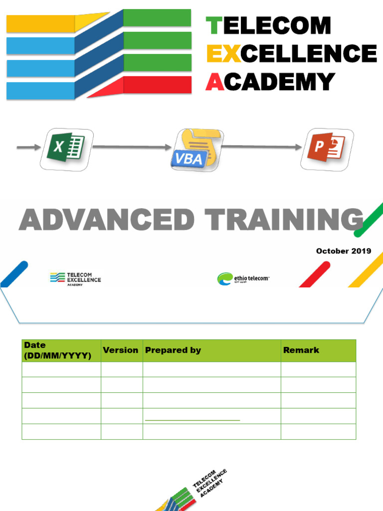 Advanced Excel & PowerPoint Training | PDF | Microsoft Excel | Spreadsheet
