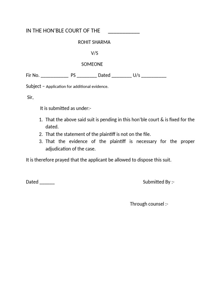 Additional Evidence | PDF