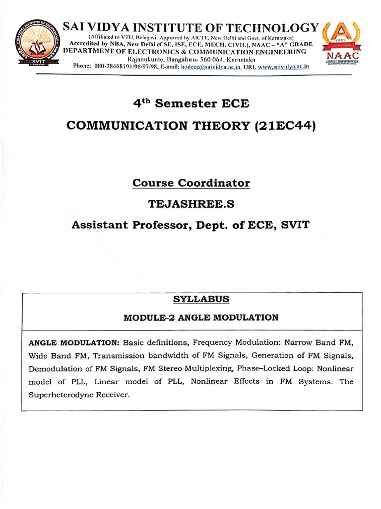21ec44 Module-2 Notes CT | PDF