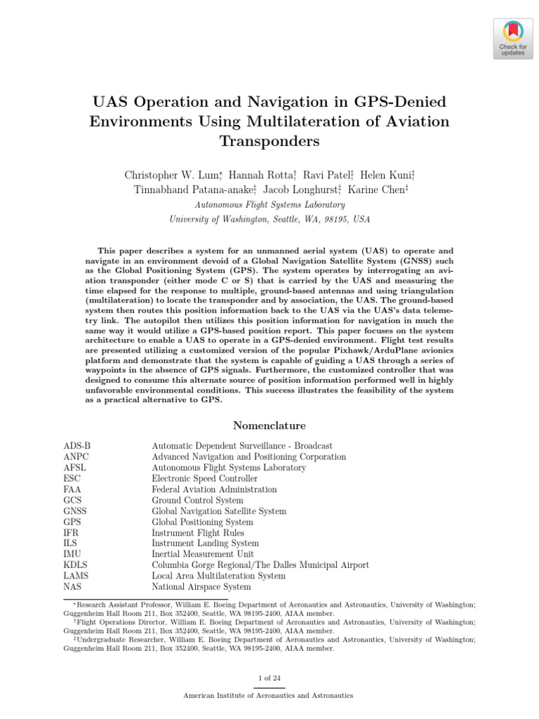 GPSDenied2019 | PDF | Unmanned Aerial Vehicle | Global Positioning System