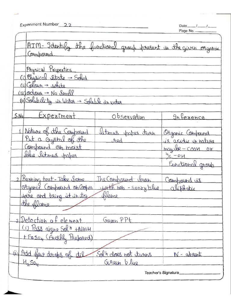 Class 12th Practical - Functional Group-1 | PDF