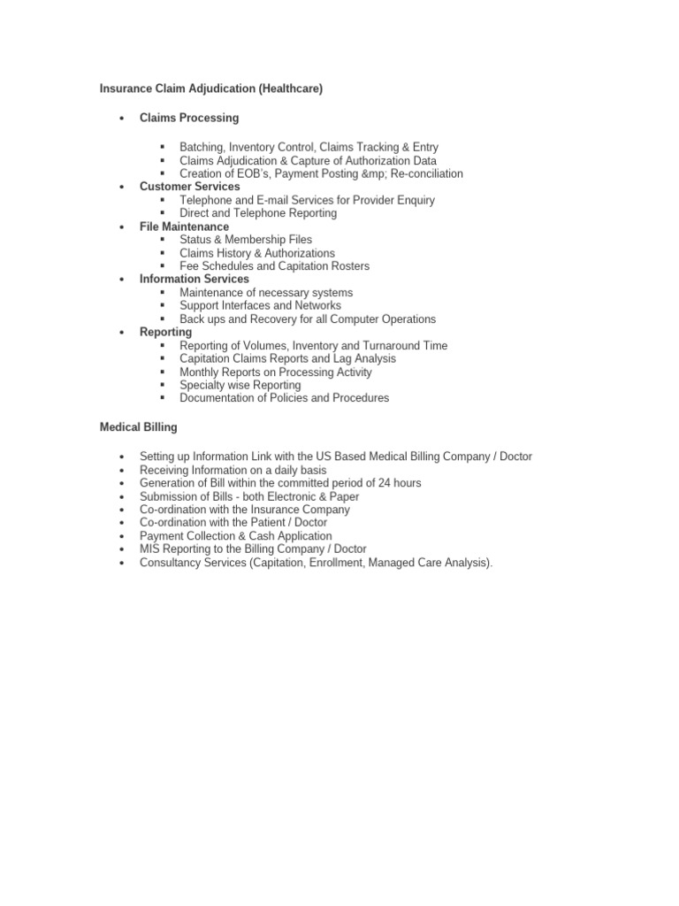 Insurance Claim Adjudication Overview | PDF