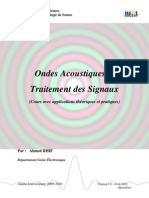 Traitement de Signal Acoustique (Cours Et Applications)