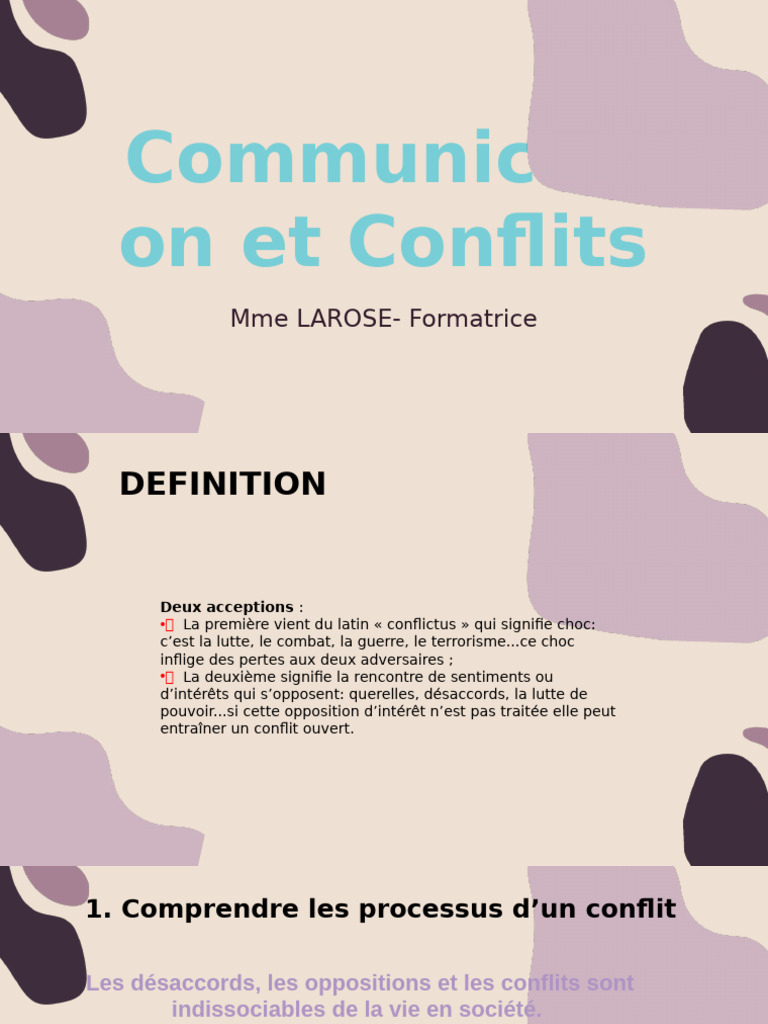 Gestion des Conflits et Communication | PDF | Vérité | Médiation