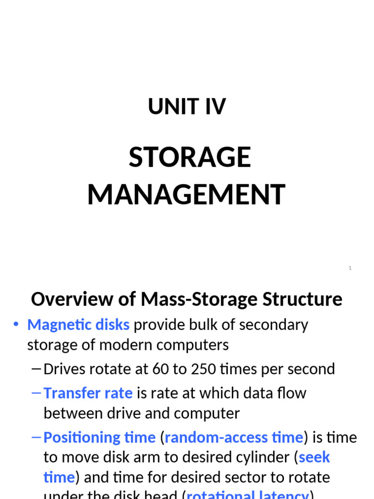 Mass Storage Management Overview | PDF | File System | Computer File