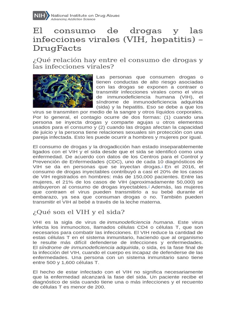 Drogas e Infecciones Virales: VIH y Hepatitis | PDF | VIH / SIDA | VIH