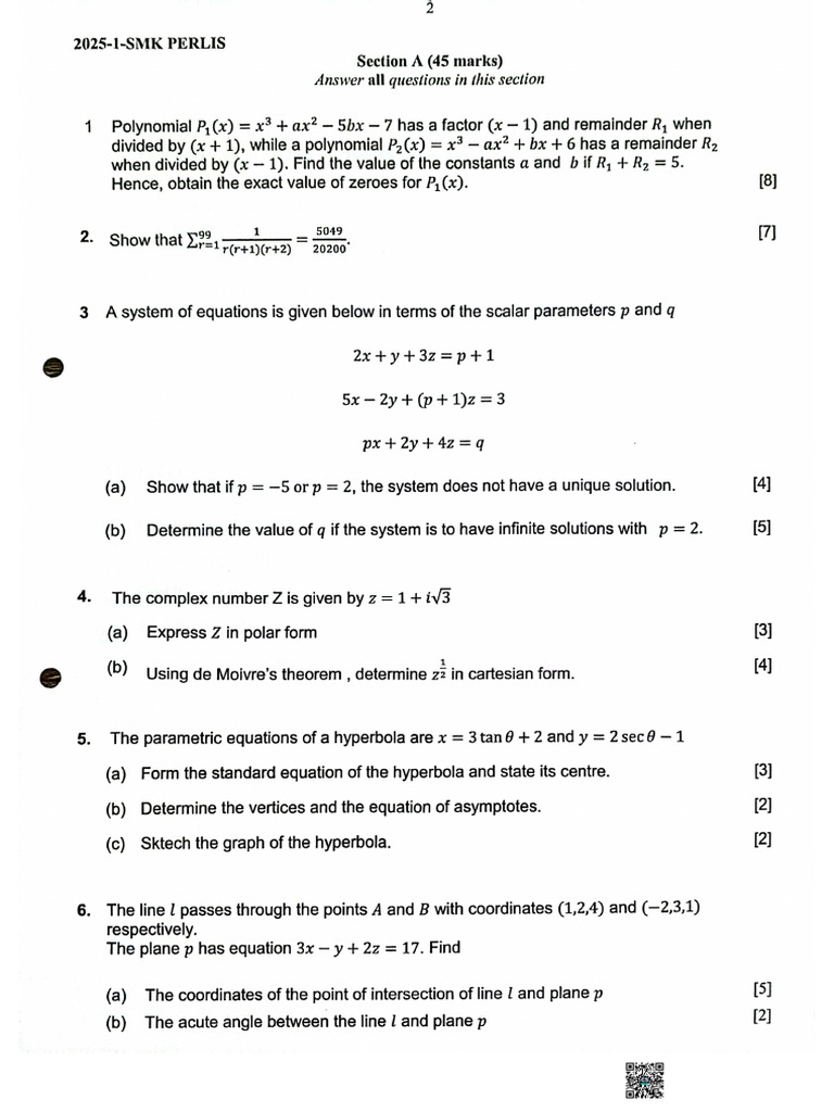 2025 Trial Math T Perlis (Q) | PDF