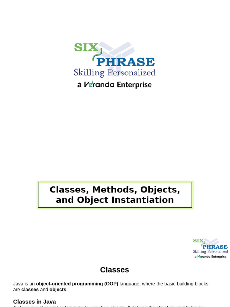 Java Object Instantiation Explained | PDF | Class (Computer Programming ...