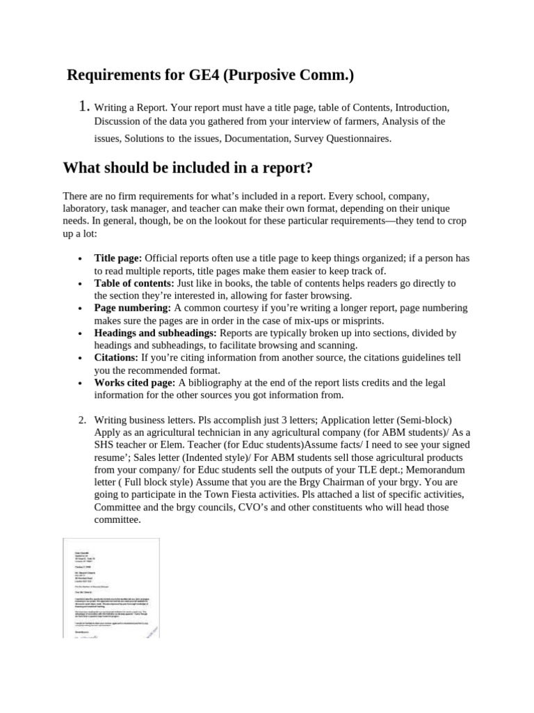 GE4 Report and Communication Guidelines | PDF