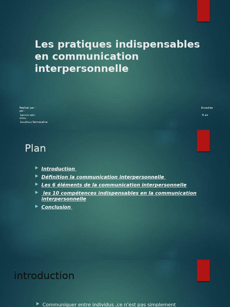 Clés de la communication interpersonnelle | PDF | la communication
