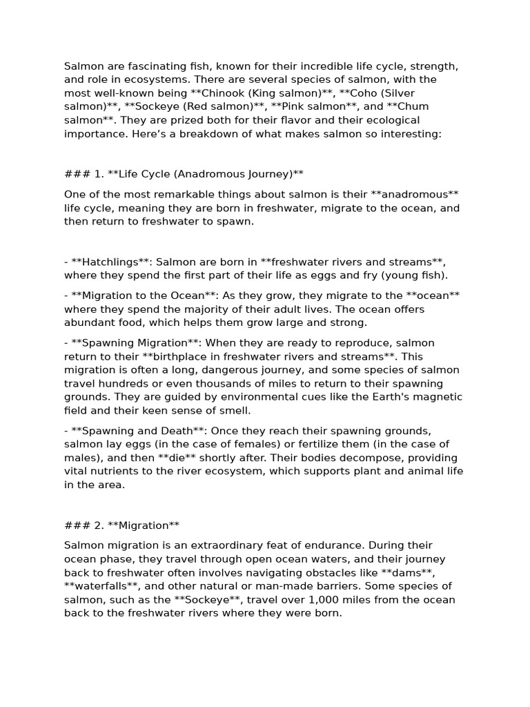 Salmon Pdf Salmon Spawn Biology