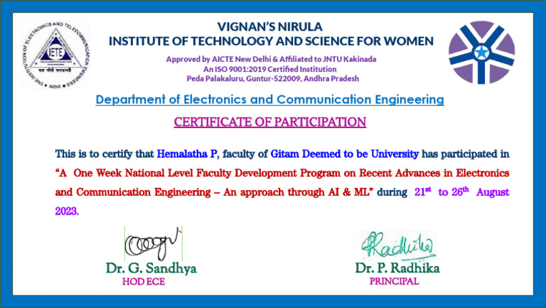 Faculty Development Program Certificate | PDF