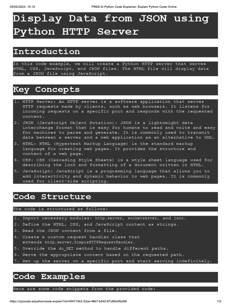 FREE AI Python Code Explainer_ Explain Pytho000n Code Online | PDF ...