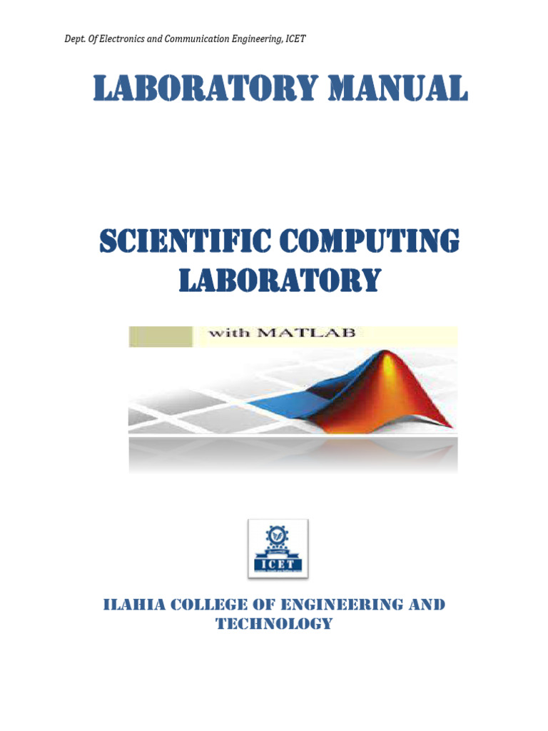 Scientific Computing Lab Manual for ECE | PDF | Numerical Analysis | Matlab