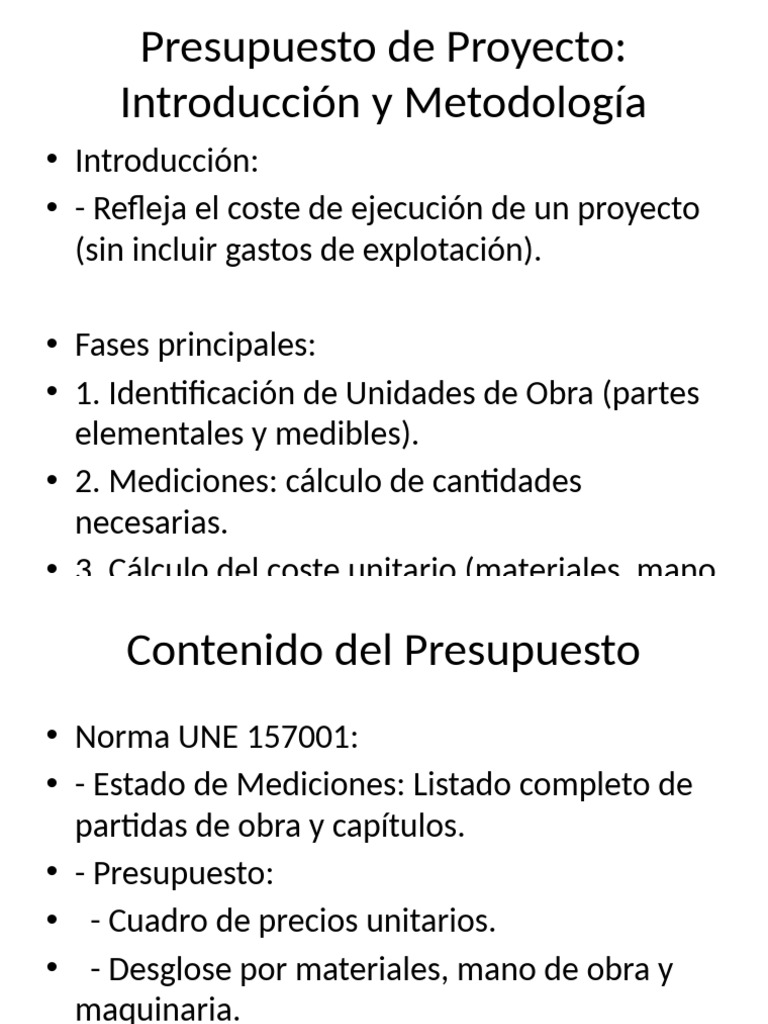 Presupuesto de Proyecto: Guía y Ejemplo | PDF