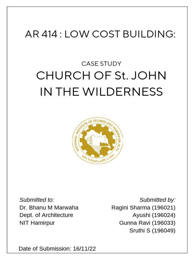 St. John Church Case Study: Architecture & History | PDF ...