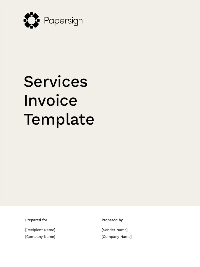 Services Invoice Template | PDF