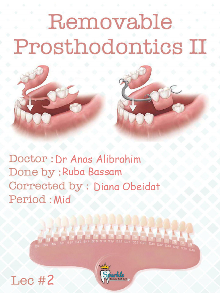 Removable Prosthodontics 2 | PDF | Dentures | Dentistry Branches