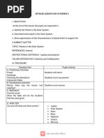 Grade 6 Solar System Lesson Plan | PDF | Planets | Solar System
