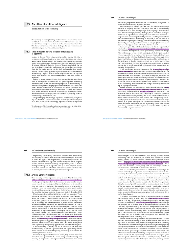 The Ethics of Artificial Intelligence | PDF | Artificial Intelligence ...