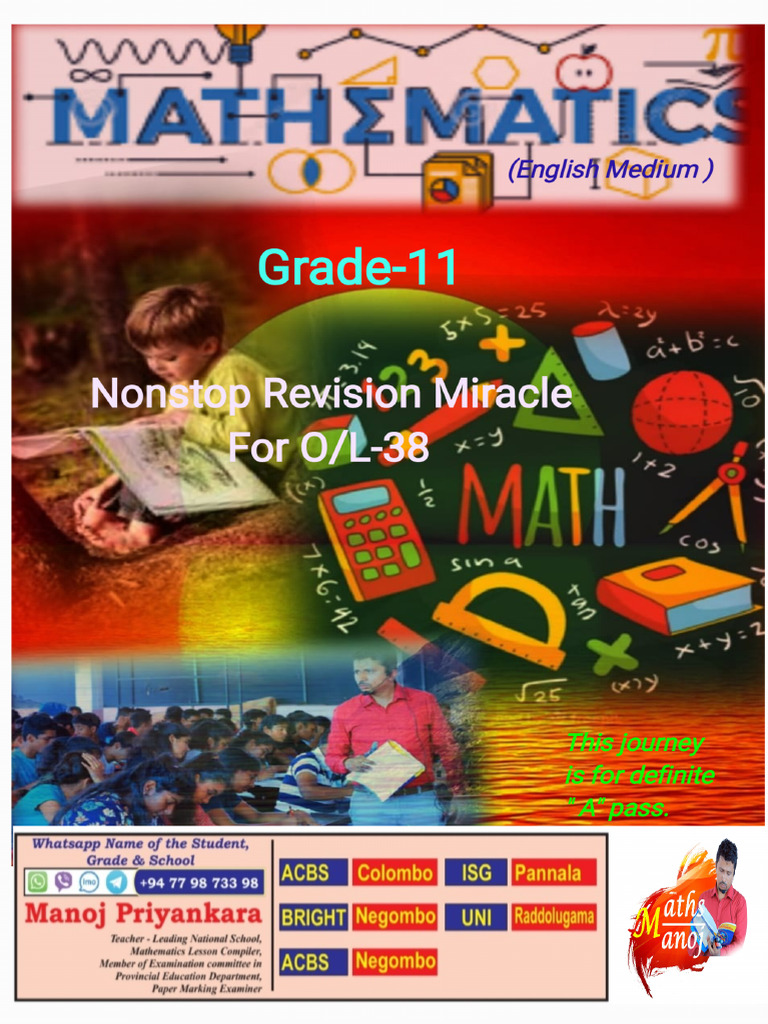 Grade 11 Math Revision Guide | PDF | Speed | Mathematics