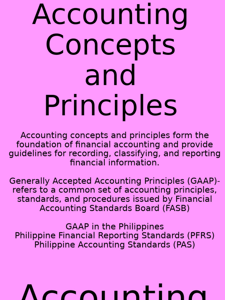 Key Accounting Concepts and Principles | PDF | Generally Accepted ...