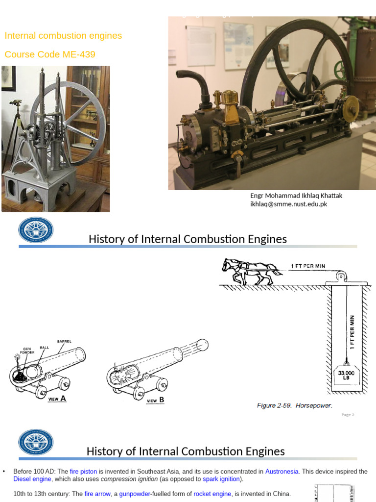 History of Internal Combustion Engines | PDF | Engines | Vehicle Technology