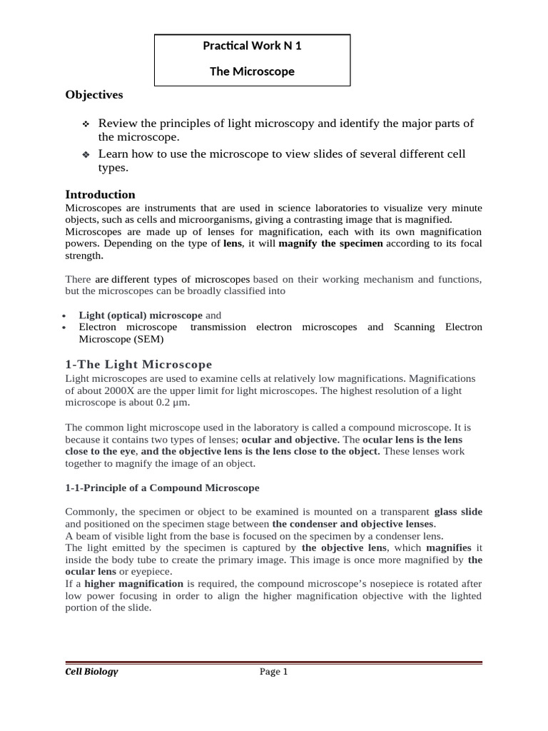 microscop | PDF | Microscope | Light