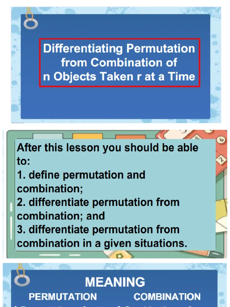 Combination and Permutation | PDF