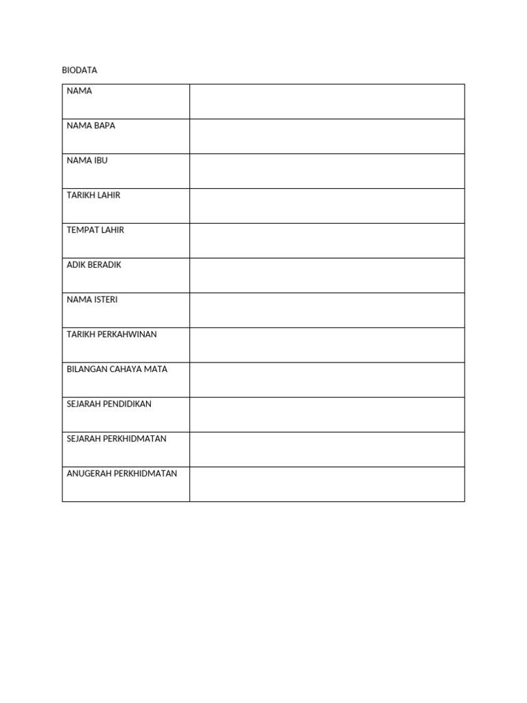 Biodata Pdf