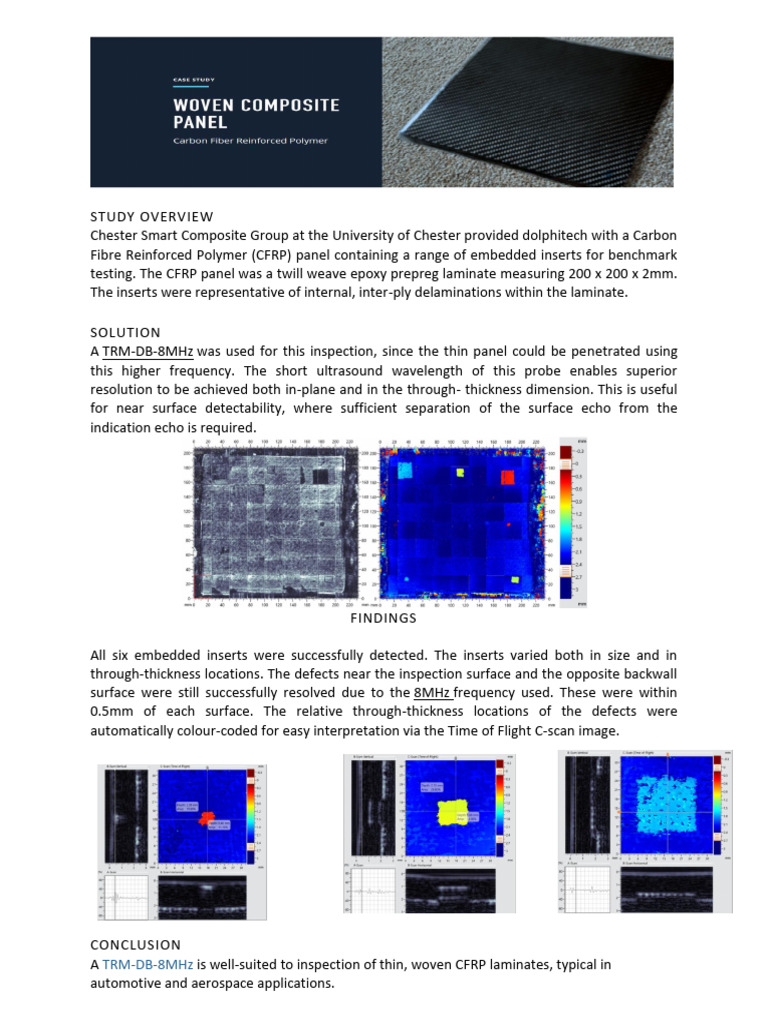 CFRP Panel Inspection with TRM-DB-8MHz | PDF