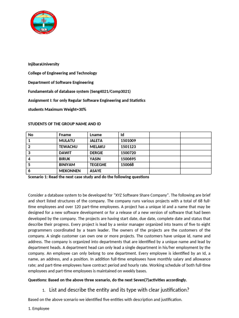 Database Design for XYZ Software Company | PDF | Databases | Banks