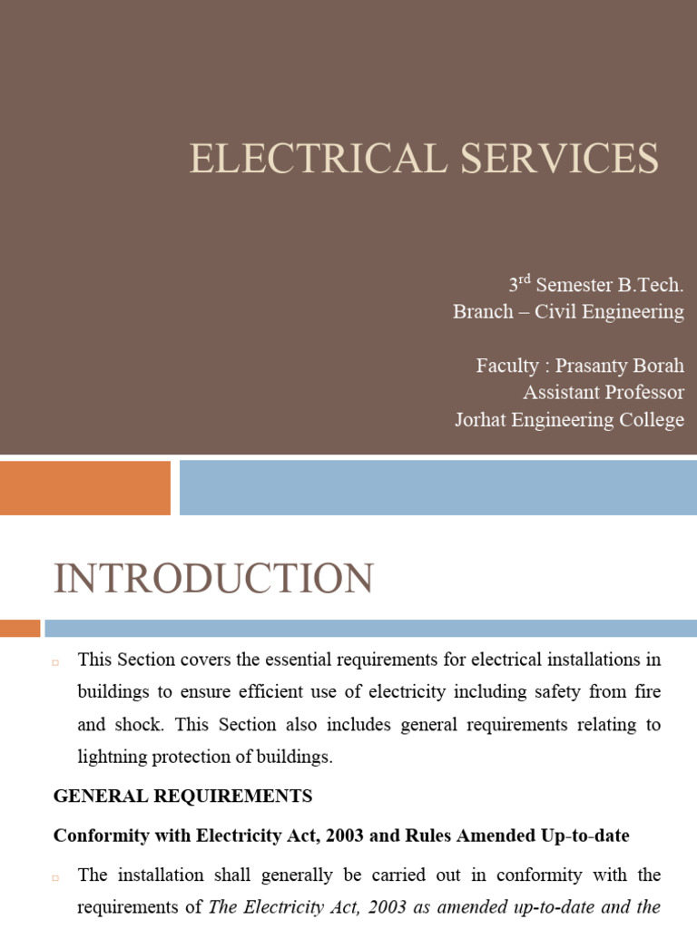 ELECTRICAL SERVICES | PDF | Electrical Wiring | Electricity