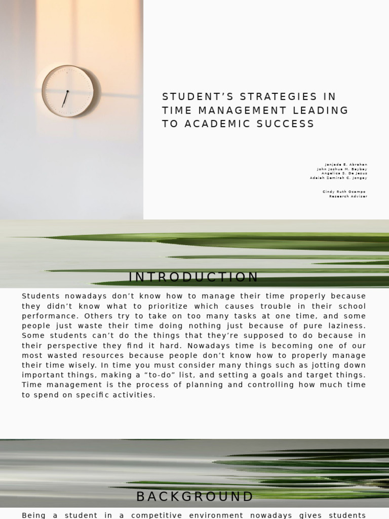 Time Management Strategies for Students | PDF | Learning | Behavioural ...