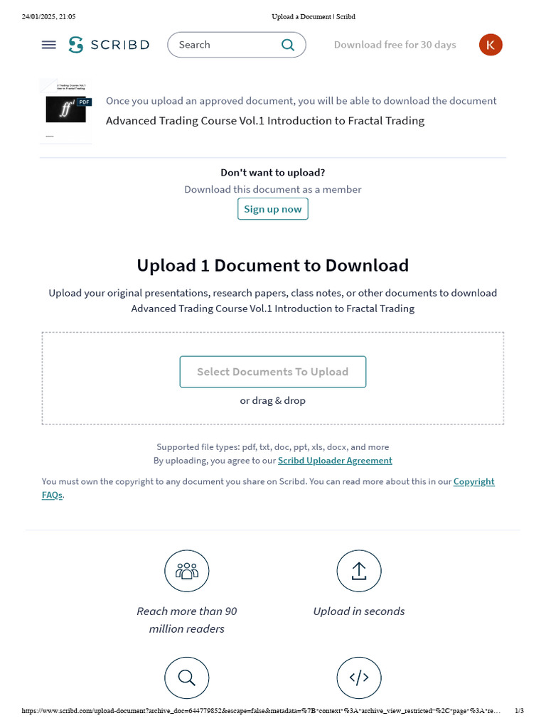 Upload A Document - Scribd | PDF | Scribd | Computing