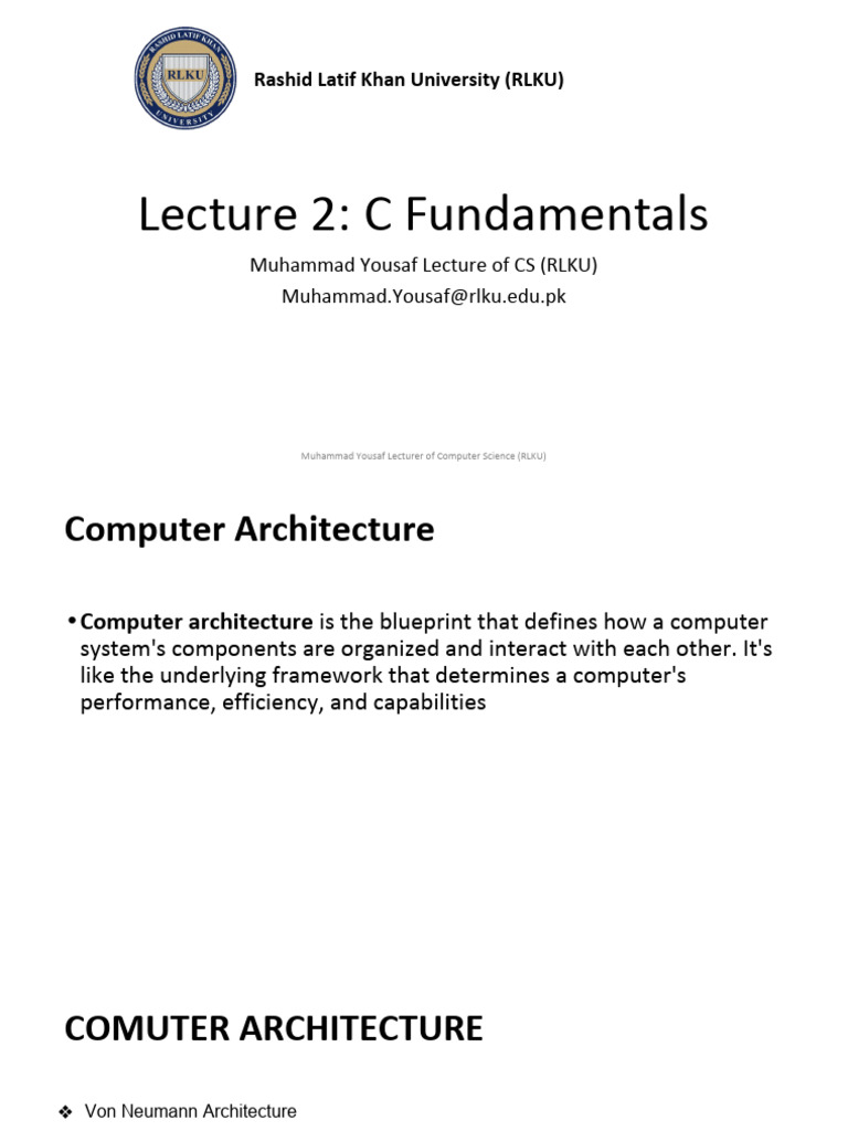Computer Architecture Basics Explained | PDF | Central Processing Unit ...