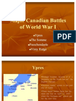 Major Canadian Battles of World War I
