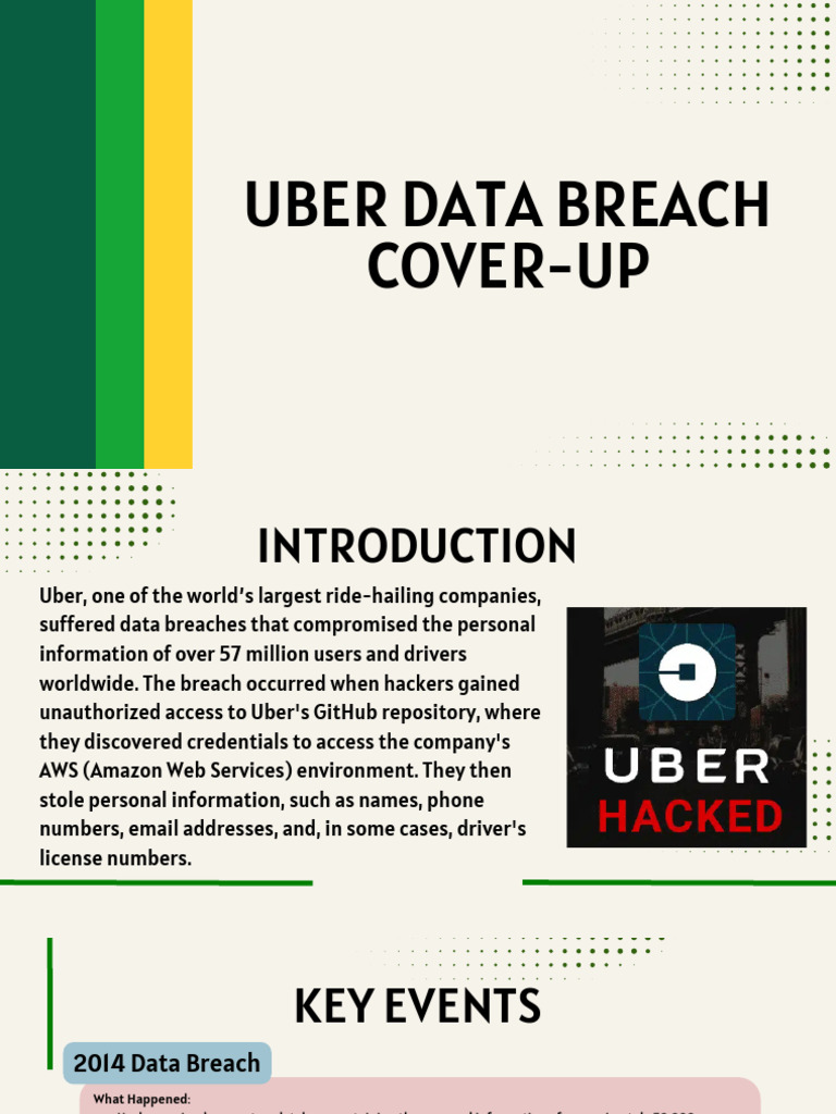 Uber Data Breach CoverUp PDF Computer Security Security