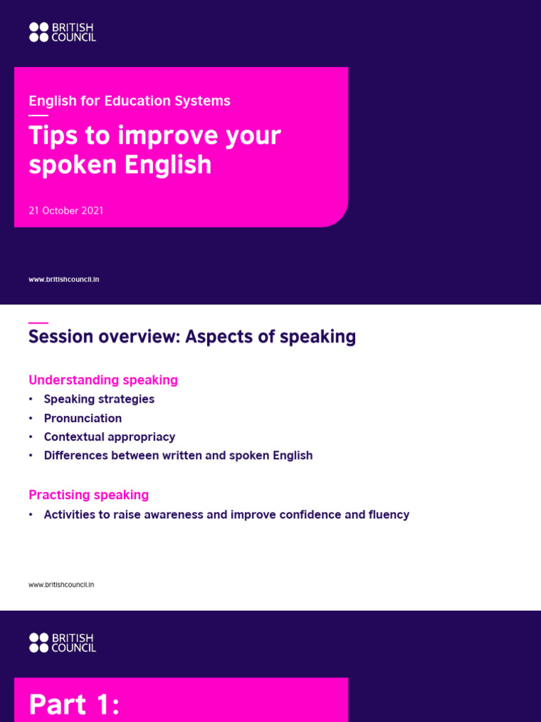 Strategies for Effective Spoken English | PDF | English Language ...
